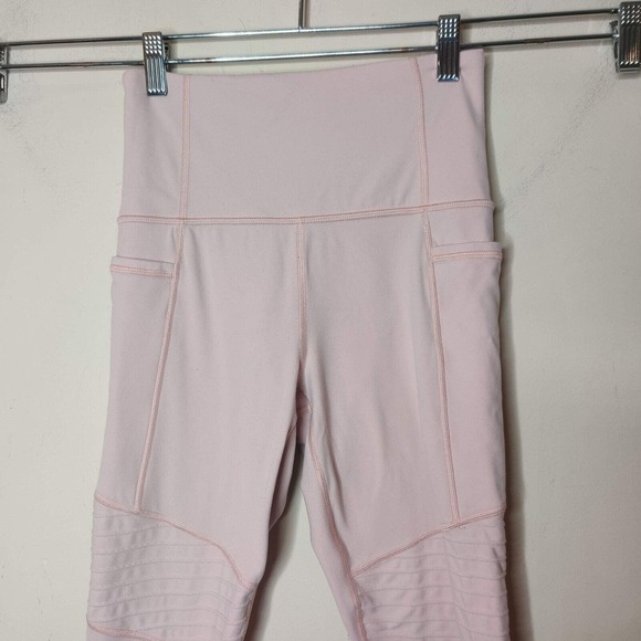 Athleta Powervita Inclination Moto Tights Orchid Pink‎ Side Pocket - Picture 8 of 15